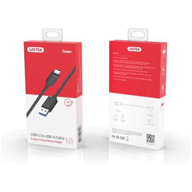 Unitek MC USB-C to USB-A 3.0 Cable 2.0m C14103BK-2M - Image 7