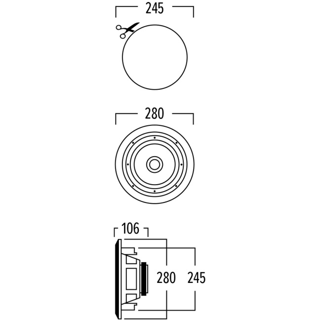 Artsound HAPPI HPRO820 Round Speakers 8'' 120W (pair) - Image 6