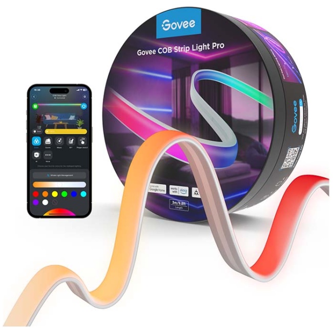 Govee LED Light Strip COB Smart WiFi & BT w/Neon Coating 3m H61E5