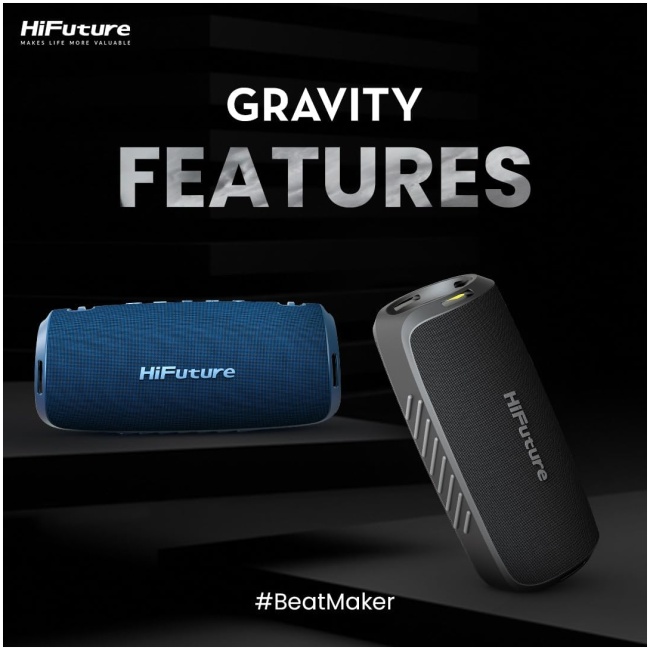 HiFuture Portable BT Speaker GRAVITY IPX7 45W Blue - Image 2