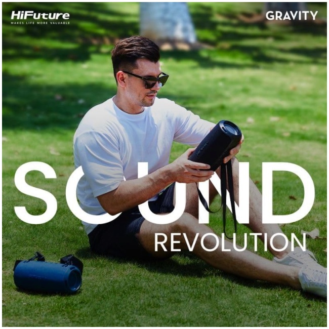 HiFuture Portable BT Speaker GRAVITY IPX7 45W Blue - Image 3