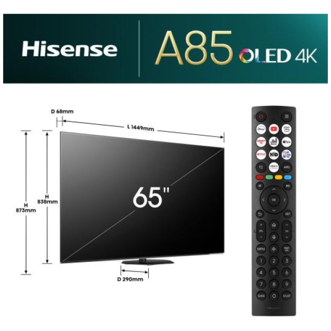Hisense 65A85N 65'' 4K Smart OLED 120hz  TV - Image 11