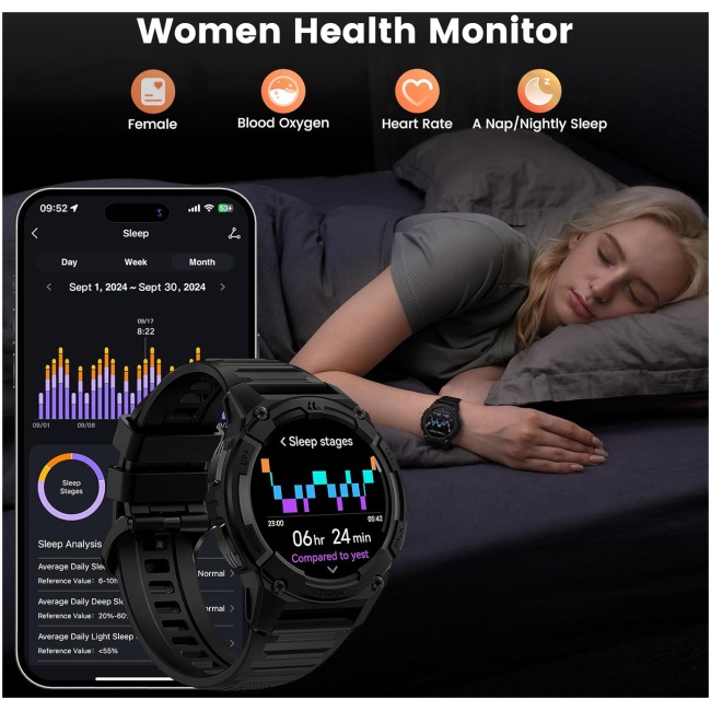 Kospet TANK S2 Rugged Smartwatch GPS Silicone Black - Image 8