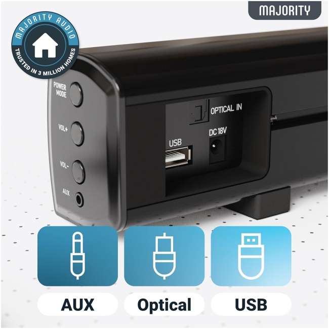 Majority BOWFELL Soundbar 2.1 50W BT/USB/Optical (UK) - Image 4