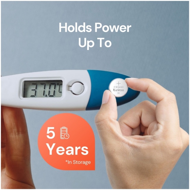 Uniross Lithium-Button Cell CR2450 Battery (1pc) - Image 3