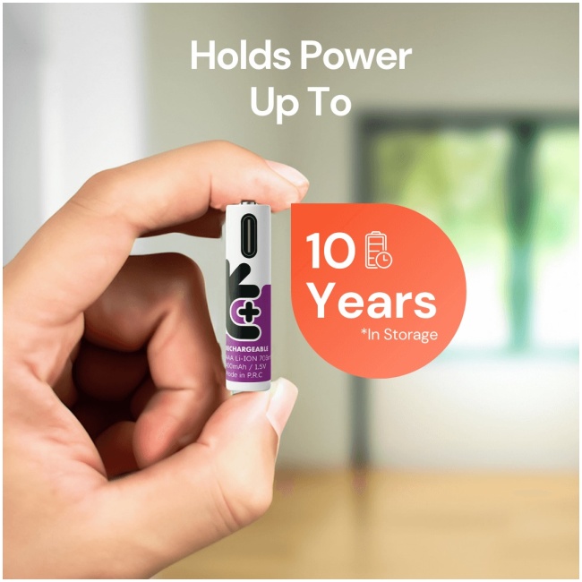 Uniross Rechargeable USB-C Lithium AAA Batteries (4pack) - Image 5