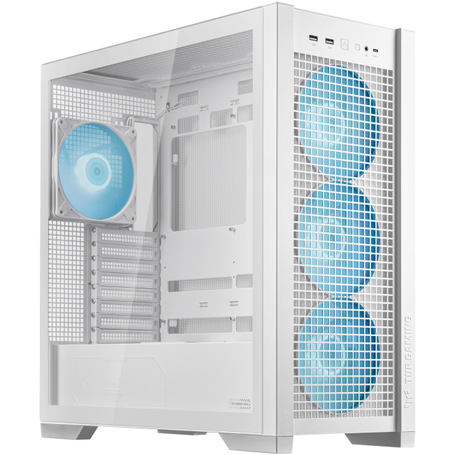 ASUS PC Case ATX Tempered Glass 4xARGB Fans TUF GAMING GT302 White
