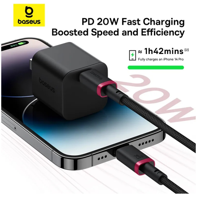 Baseus Cable Lightning to USB-C Dura Series Braided 2.0m Black - Image 7