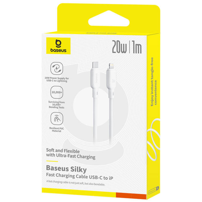 Baseus Cable Lightning to USB-C Silky Series 2.0m White - Image 5