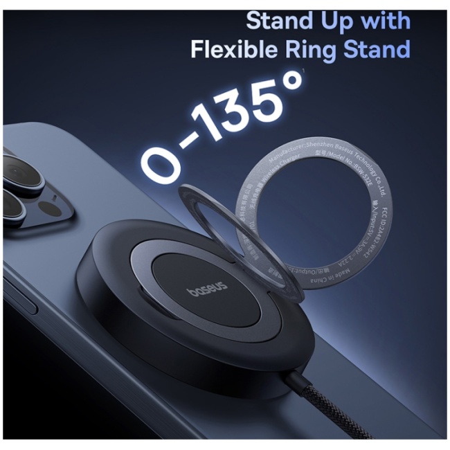 Baseus Charger Desktop Wireless 15W Qi2 SIMPLE MINI 4 - Image 5