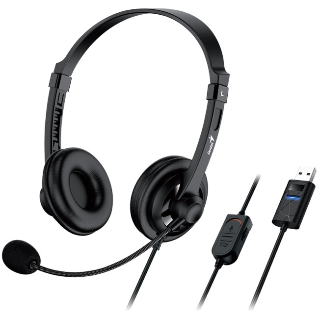 Genius Headset USB-A InLine Control SoftEar Cups HS-230U