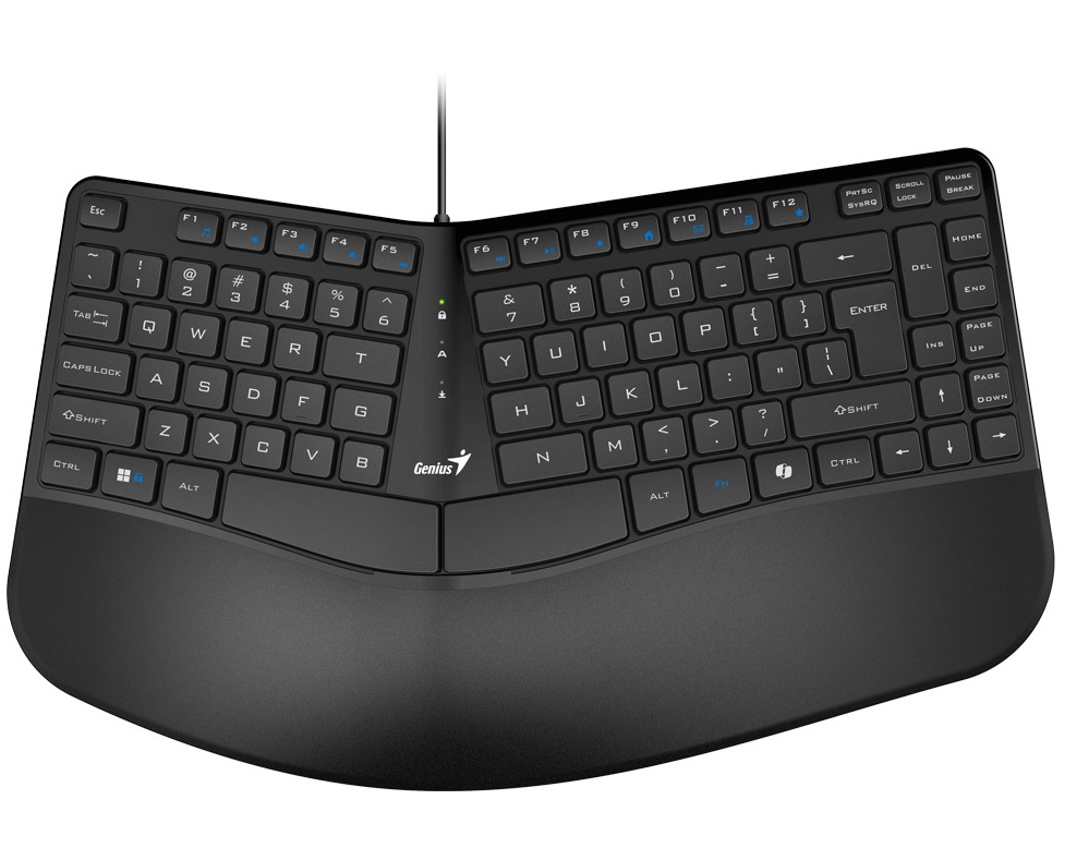 Genius Keyboard Wired Ergonomic + Palm Rest KB-700 English Genius Keyboard Wired Ergonomic + Palm Rest KB-700 English - Image 1