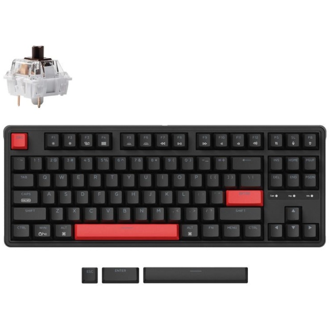 Keychron C3 Pro (C3P-H3) RGB QMK/VIA Mechanical Brown Switch - Hot Swappable 80% US Layout