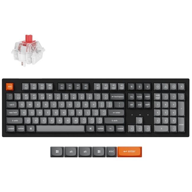 Keychron K10 Max (K10M-H1) QMK Wireless Mechanical Keyboard Red Switch RGB 100% US Layout