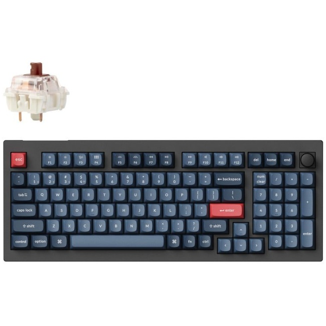Keychron V5 Max QMK/VIA (V5M-D3) Wireless BT/2,4/Wired Custom Mechanical Keyboard Brown Sw. 96% US