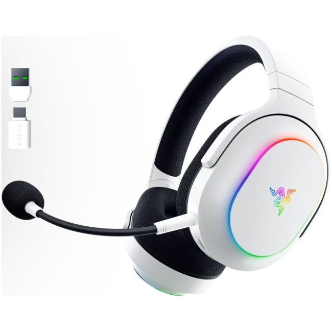 Razer BARRACUDA X WHITE Chroma - RGB Wireless & Bluetooth - PC/PS5/Switch/Android Gaming Headset