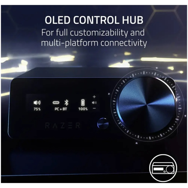 Razer KRAKEN V4 Pro - Wireless 7.1 RGB Gaming Headset - Sound Card - Haptic Feedback - PC/PS5/PS4 - Image 5