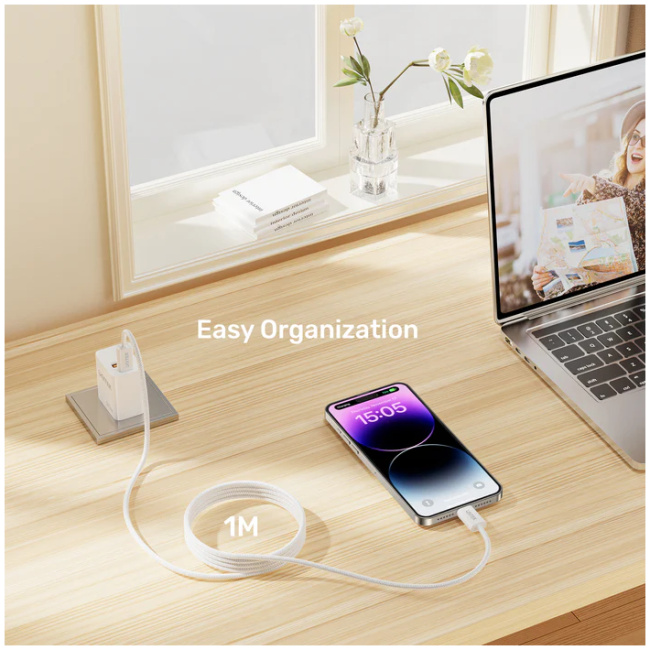 Unitek Magnetic USB-C Cable 100W 1.0m White C1414AWH-1M - Image 4