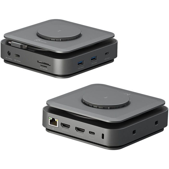 j5create Dock USB-C Dual Display 4K MST MacBookM3 HDMI/RJ45/SD/USB/PD + Wireless Charger JCD3199 - Image 3