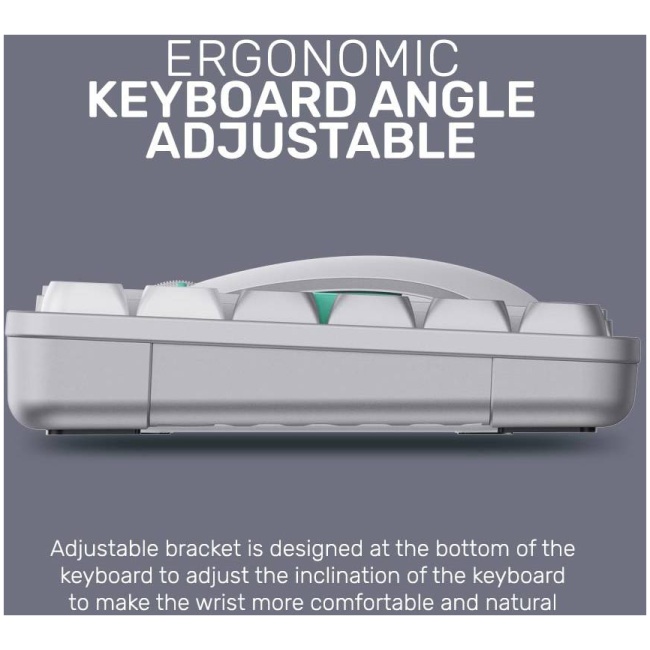 Alcatroz Keyboard & Mouse 2.4G+BT Combo 84K Tetriz Air 300C Winter White - Image 4