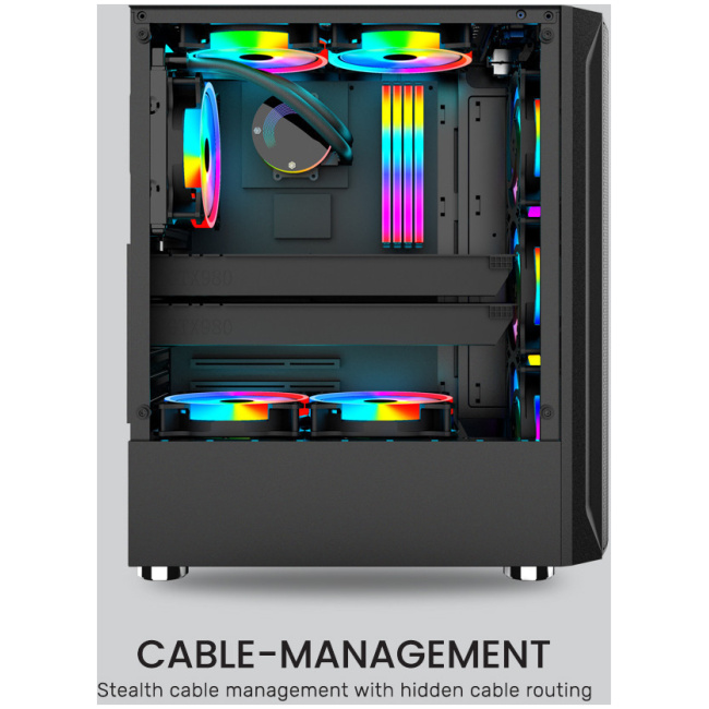 Armaggeddon Gaming Case ATX 3xARGB TRITRON 2 White - Image 5