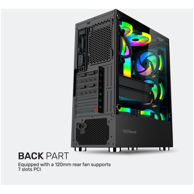 Armaggeddon Gaming Case ATX 3xARGB TRITRON 2 White - Image 6