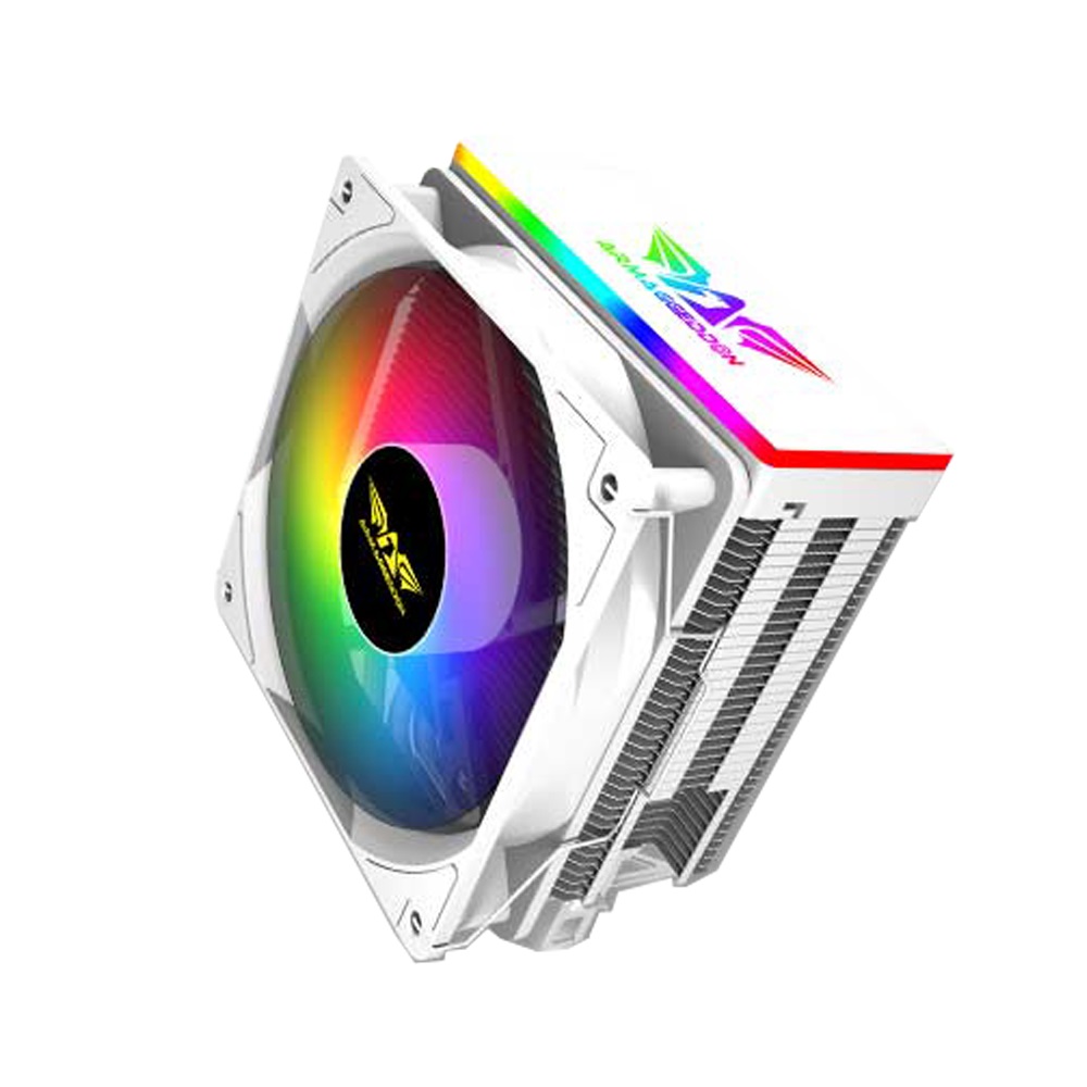 Armaggeddon Gaming Cooling CPU Silent RGB Fan 4-Pipe BLIZZARD 2 White Armaggeddon Gaming Cooling CPU Silent RGB Fan 4-Pipe BLIZZARD 2 White - Image 1