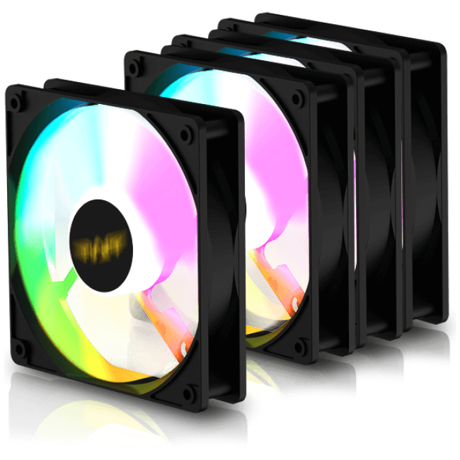 Armaggeddon Gaming Cooling Fan Set 4pcs ARGB KIT 5000 Black