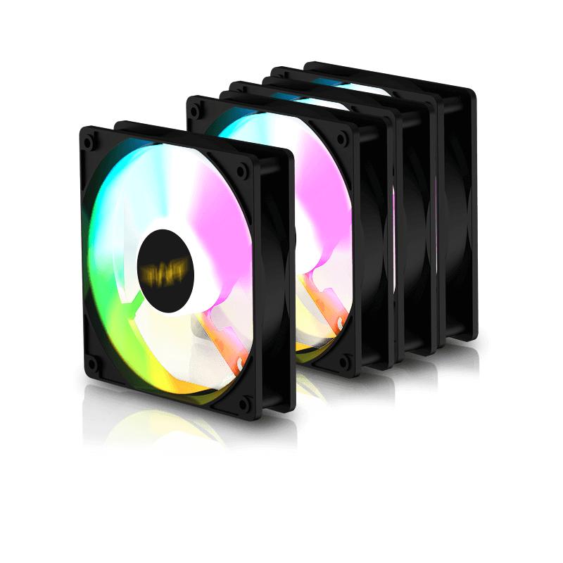 Armaggeddon Gaming Cooling Fan Set 4pcs ARGB KIT 5000 Black Armaggeddon Gaming Cooling Fan Set 4pcs ARGB KIT 5000 Black - Image 1