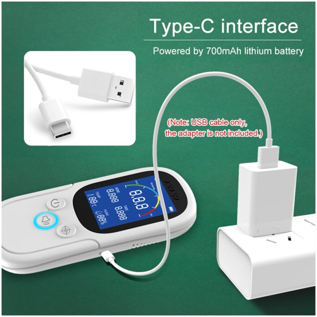 Noyafa Air Quality Tester for Formaldehyde, TVOC, Temperature & Humidity JMS12 - Image 5