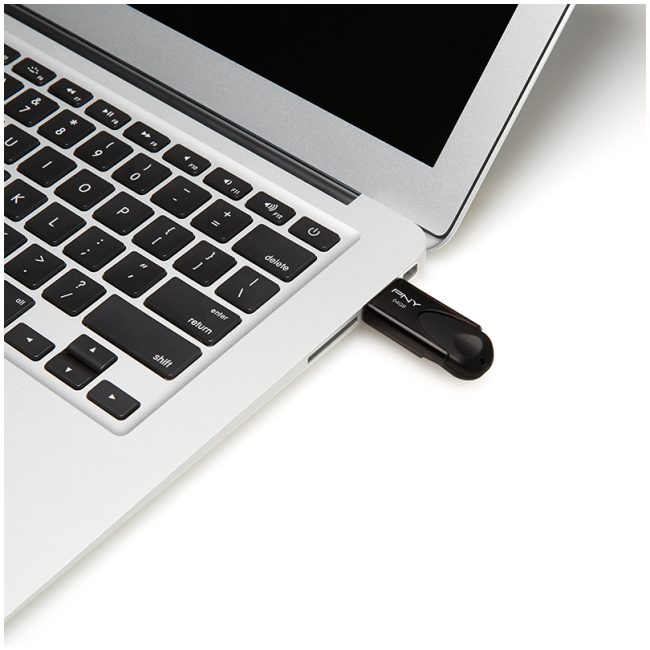 PNY Flash Drive Attache 4 USB 2.0 Stick 64GB Capless Slider Black FD64GATT4 - Image 4