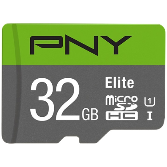 PNY Flash Memory MicroSD Card Elite with SD Adapter 32GB Class 10 UHS-I U1 - Image 2