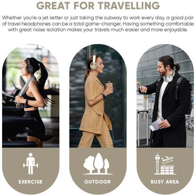 SonicGear Headphones Bluetooth AIRPHONE DNC3000 Black - Image 7