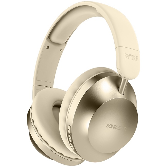 SonicGear Headphones Bluetooth AIRPHONE DNC3000 Champagne Gold