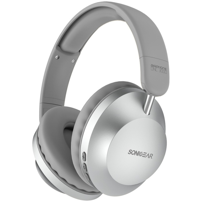 SonicGear Headphones Bluetooth AIRPHONE DNC3000 Platinum Silver