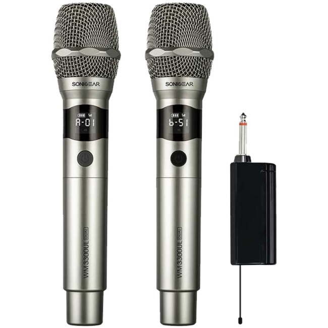 SonicGear Microphone Wireless 2xHandsets WM 3000UL DUAL Palladium