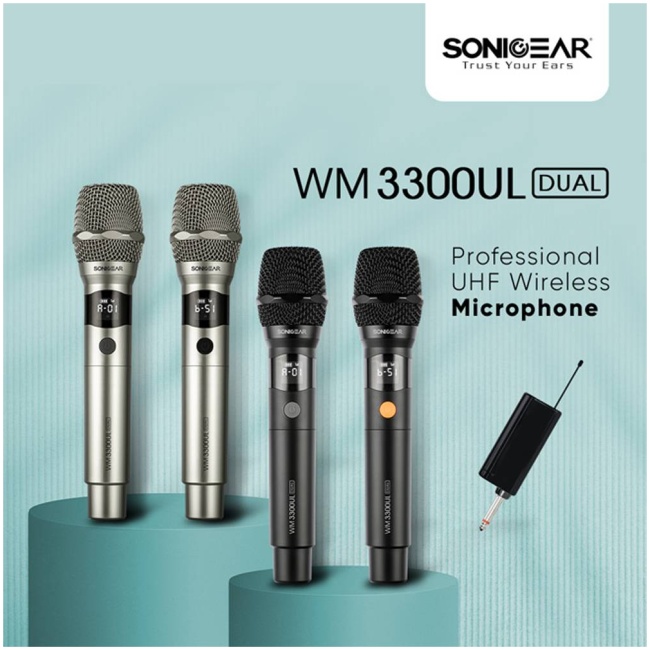 SonicGear Microphone Wireless 2xHandsets WM 3000UL DUAL Palladium - Image 10