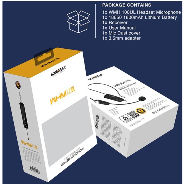 SonicGear Microphone Wireless 2xHeadsets WMH 100 UL DUAL - Image 7
