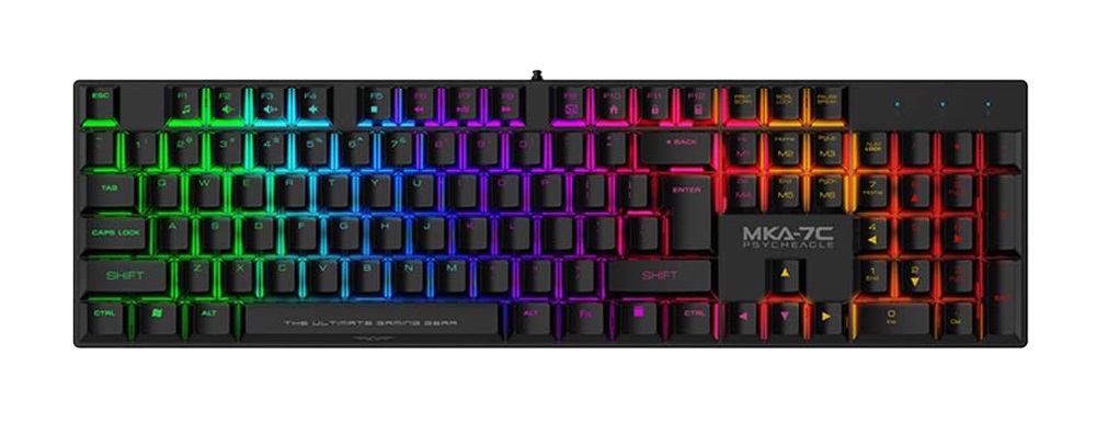 Armaggeddon MKA-7C Black Mechanical Gaming Keyboard 104 Clicky Blue ...