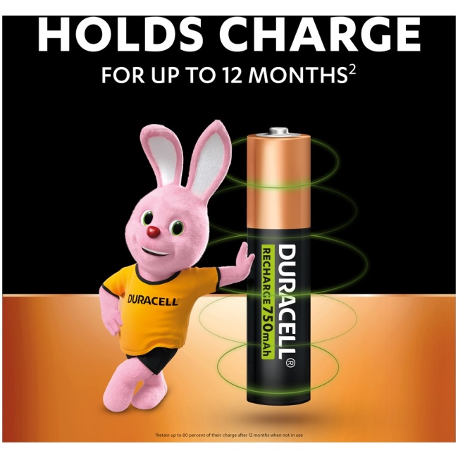 Duracell Rechargeable AAA 750 mAh (4pcs) - Image 5