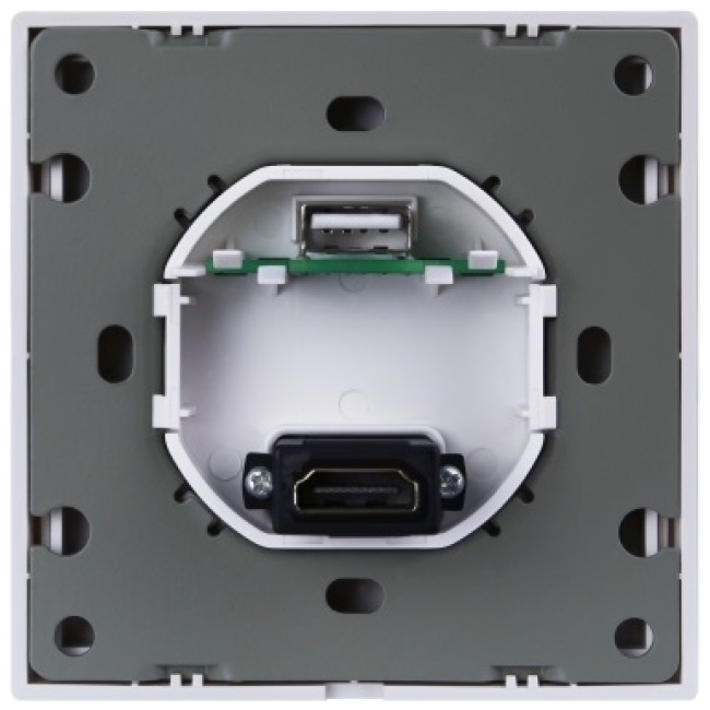 HDL Panel TILE SERIES Ivory White 1xUSB-A 1xHDMI - Image 4