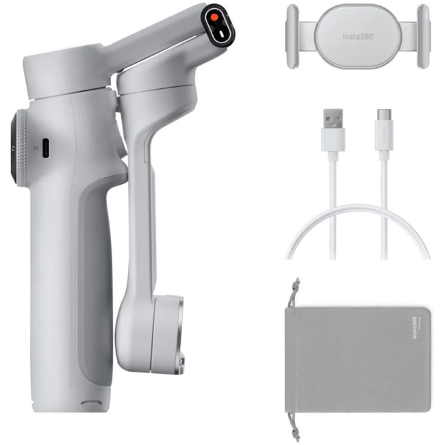 Insta360 Flow 2 Standard Bundle Gray - A.I. Powered Gimbal Stabilzer for Smartphone USB-C - Image 2