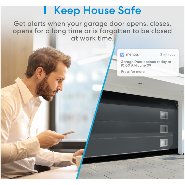 Meross Homekit Smart Wi-Fi Garage Door Opener MSG100HK-UK - Image 6