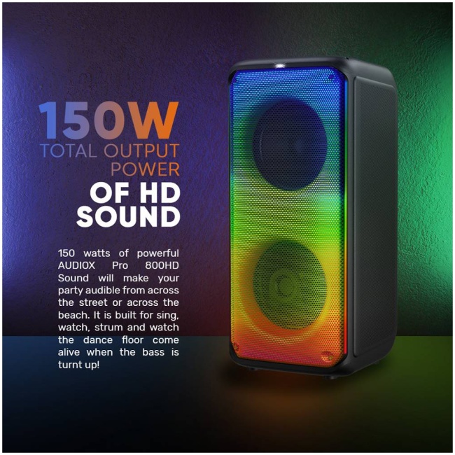 SonicGear AudioXPro800HD 2 x 8'' Portable Karaoke Speaker with Voice Changer & 2 x Wireless Microphones included - Image 6