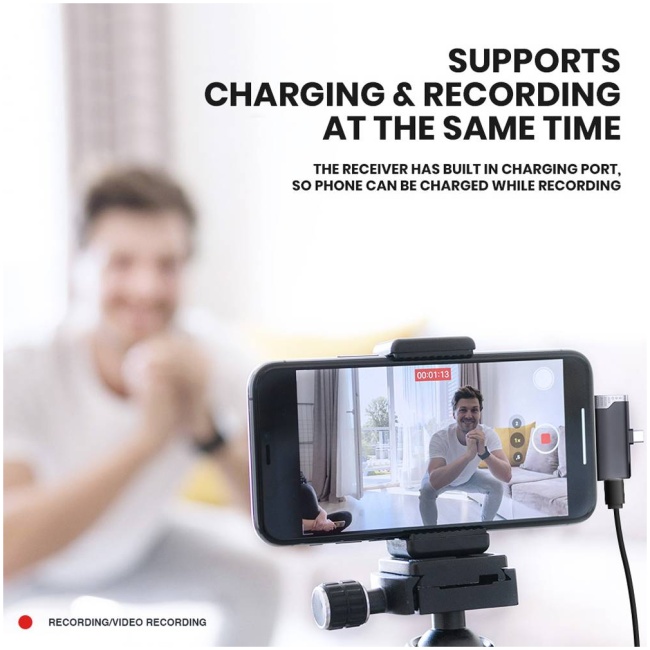 SonicGear WLM3000 DUO USB-C & Lightning Receiver to 2x Lavalier ClipOn Microphones - Image 12