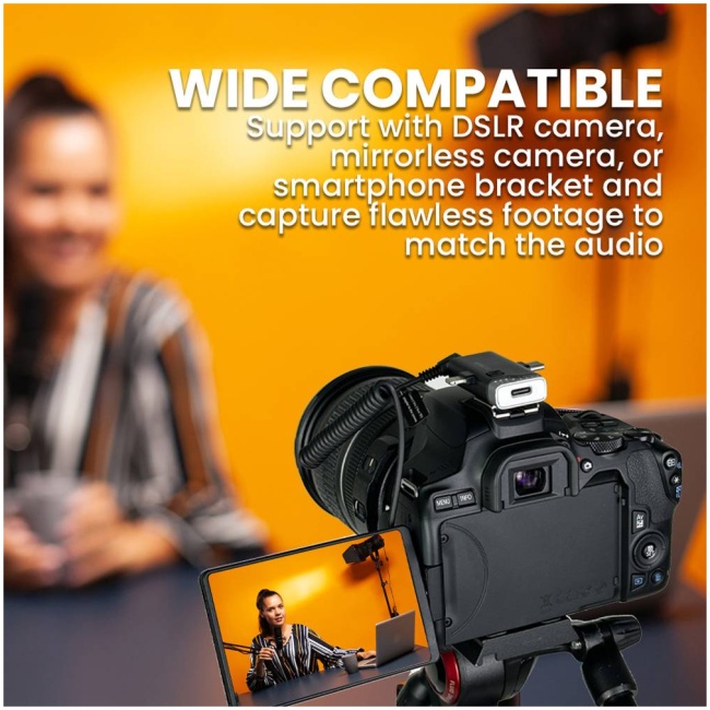 SonicGear WLM3000 DUO USB-C & Lightning Receiver to 2x Lavalier ClipOn Microphones - Image 7