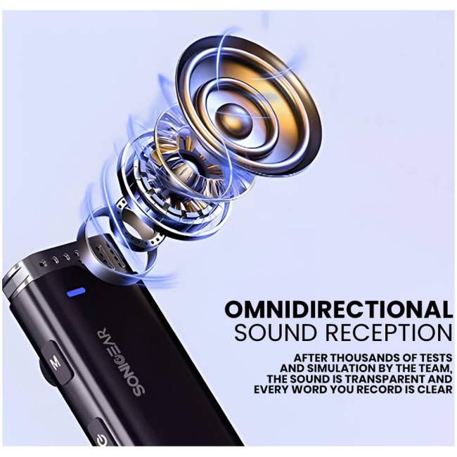 SonicGear WLM3000 DUO USB-C & Lightning Receiver to 2x Lavalier ClipOn Microphones - Image 6