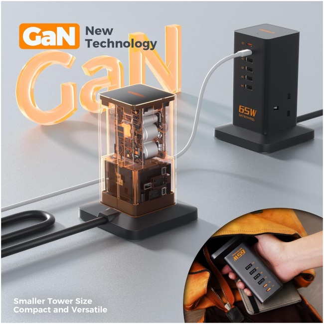 Tessan 2 Gang Extension  4 USB-A 2 USB C 2m 13A TS-FS02UK00 - Image 5
