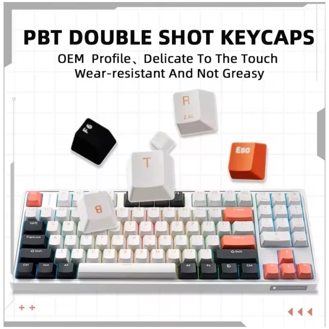 Thunderobot KG3089 White Mechanical Gaming Keyboard 89 Red Switch Keys - Image 3
