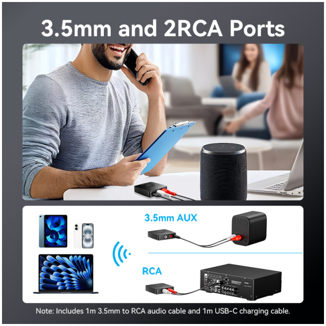 Vention AUDIO Bluetooth Receiver 3.5mm/2RCA NAJB0 - Image 11